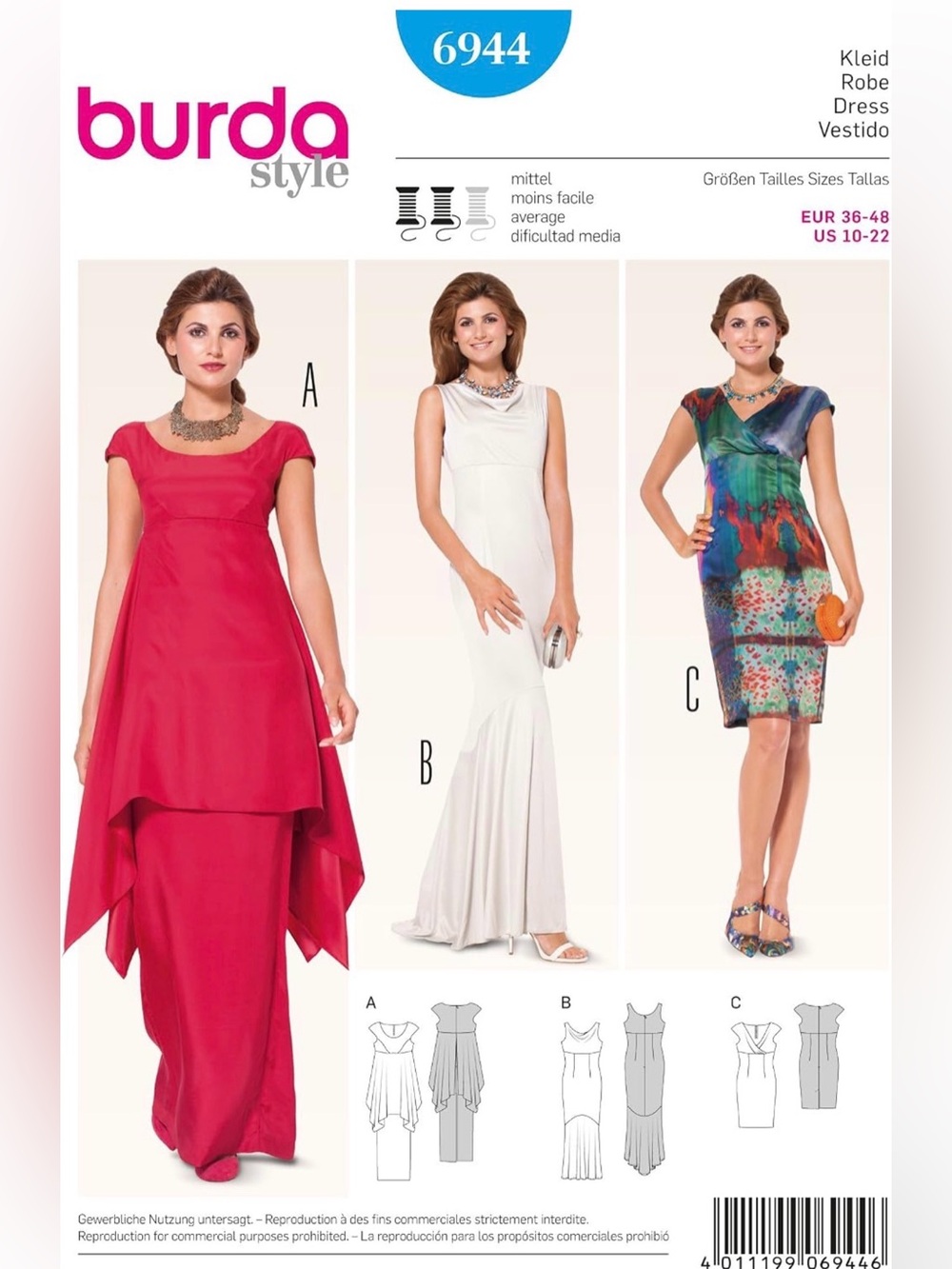 🧵 2 for 22$ 🧵 Burda Dress Sewing Pattern 6944